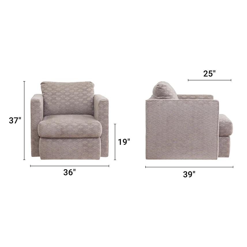 American Furniture Classics Track Arm Swivel Upholstered Chair