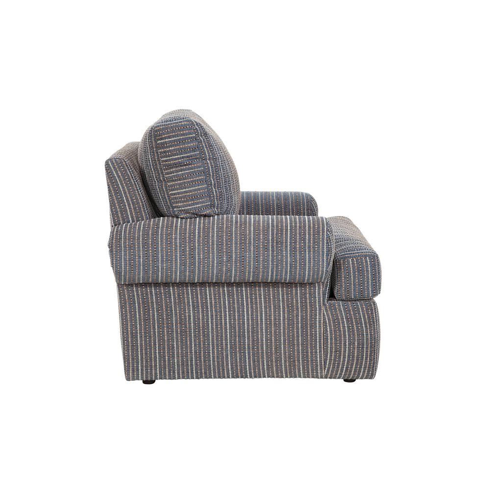 American Furniture Classics Upholstered Chair in Blue Striped Fabric