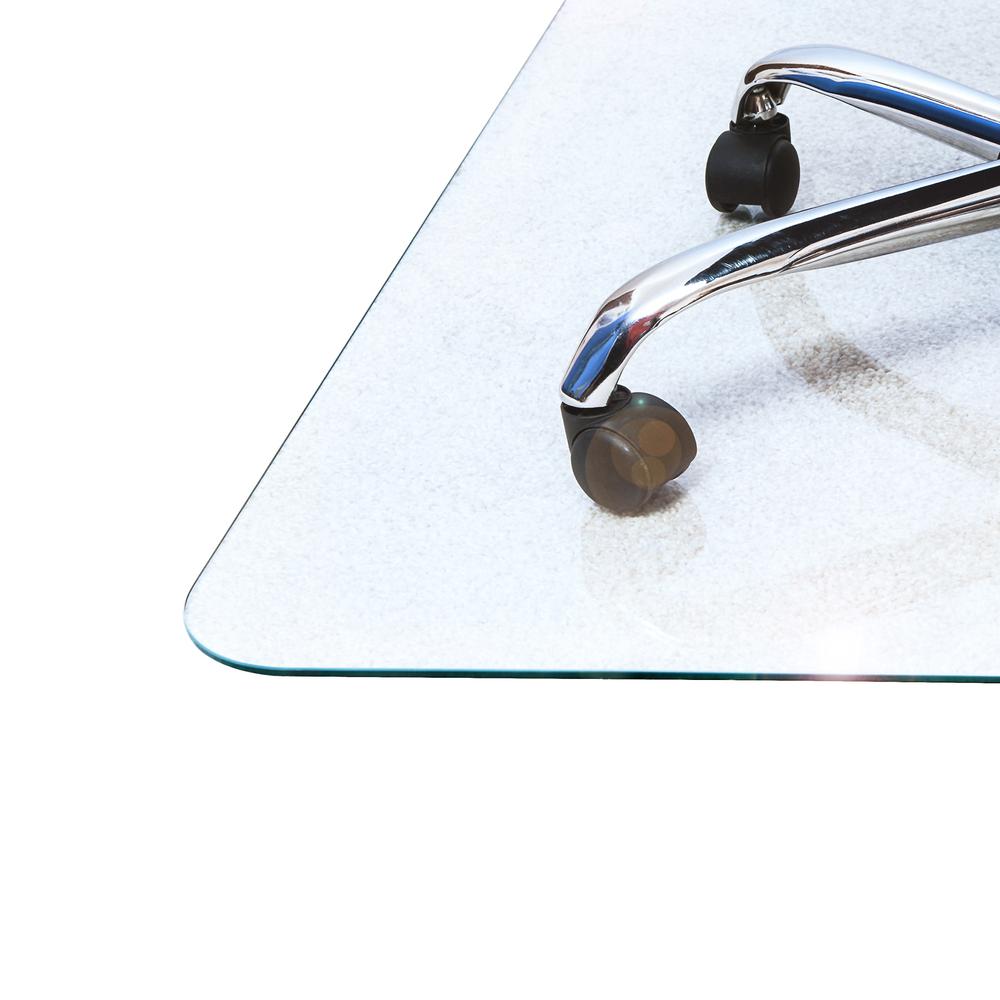 Heavy Duty Glass Chair Mat for Hard Floors & Carpets - 48" x 60"