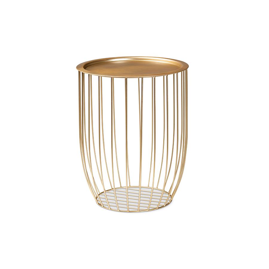 Baxton Studio Mabon Modern and Contemporary Gold Finished Metal End Table