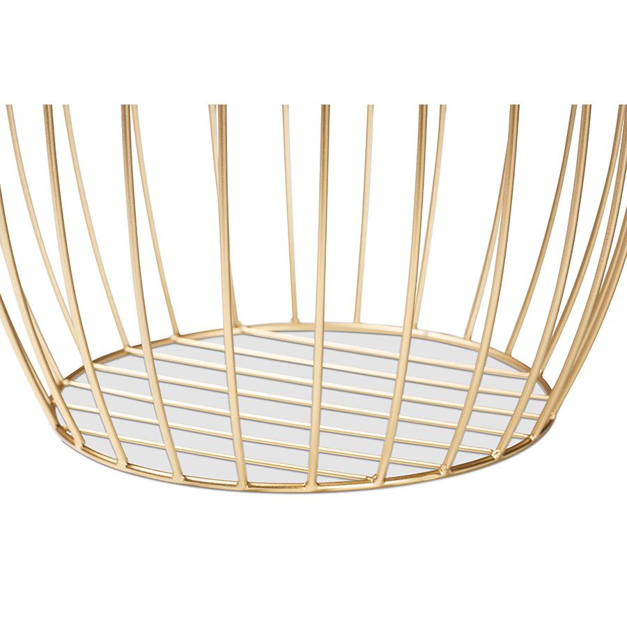 Baxton Studio Mabon Modern and Contemporary Gold Finished Metal End Table