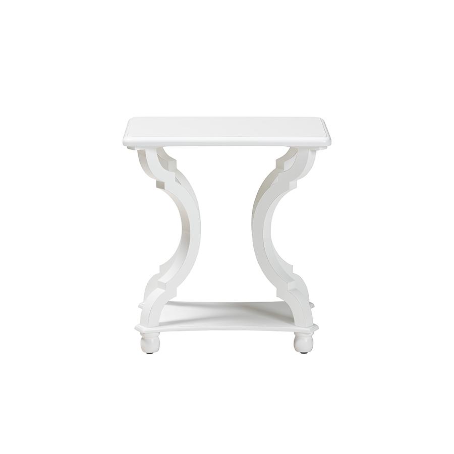 Baxton Studio Cianna Classic and Traditional White Wood End Table
