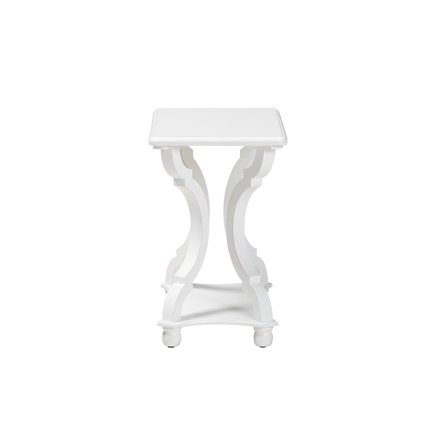 Baxton Studio Cianna Classic and Traditional White Wood End Table