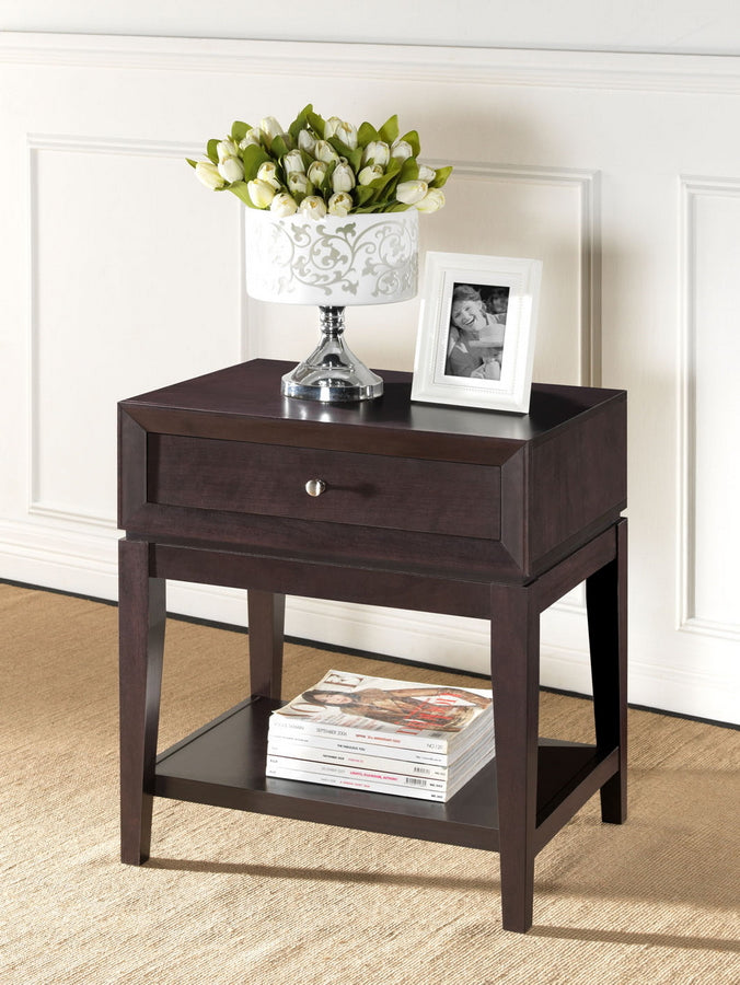 Morgan Brown Accent Table NightstDark Brown