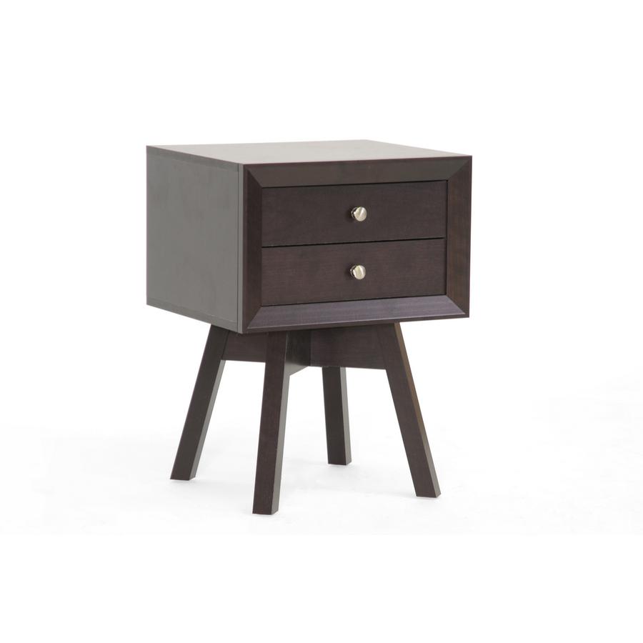 Baxton Studio Warwick Brown Modern Accent Table and Nightstand