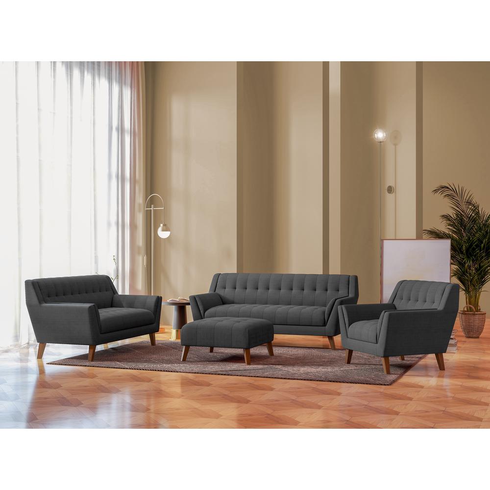 Wallace & Bay Browning Accent Chair, Charcoal Pebble