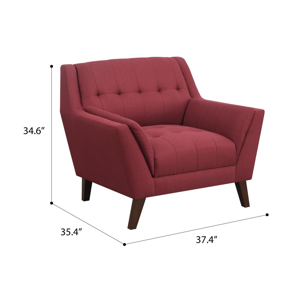 Wallace & Bay Browning Accent Chair, Brick Red