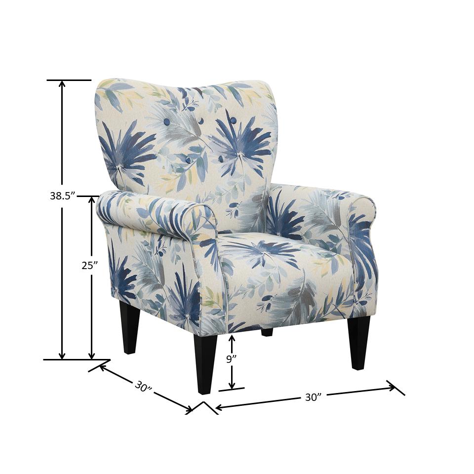 Wallace & Bay Kelley Accent Chair, Ocean Floral