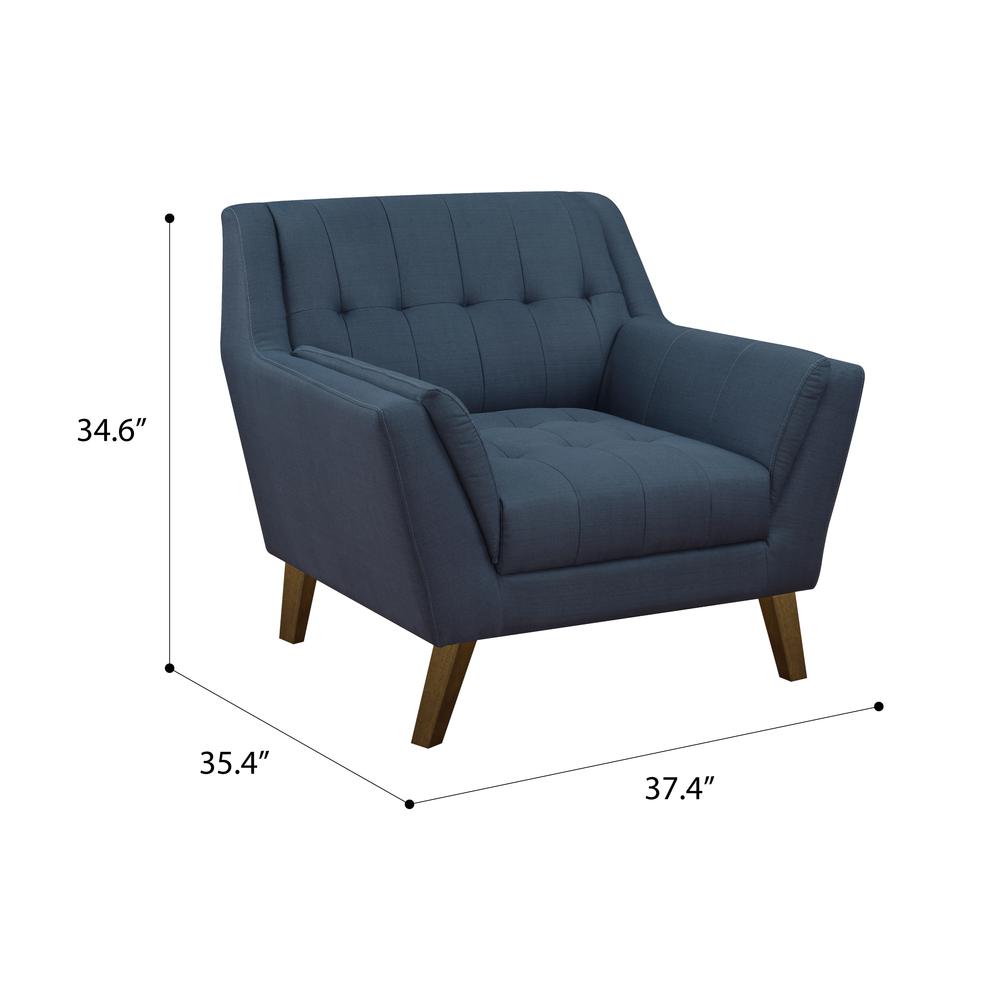 Wallace & Bay Browning Accent Chair, Navy Peacock