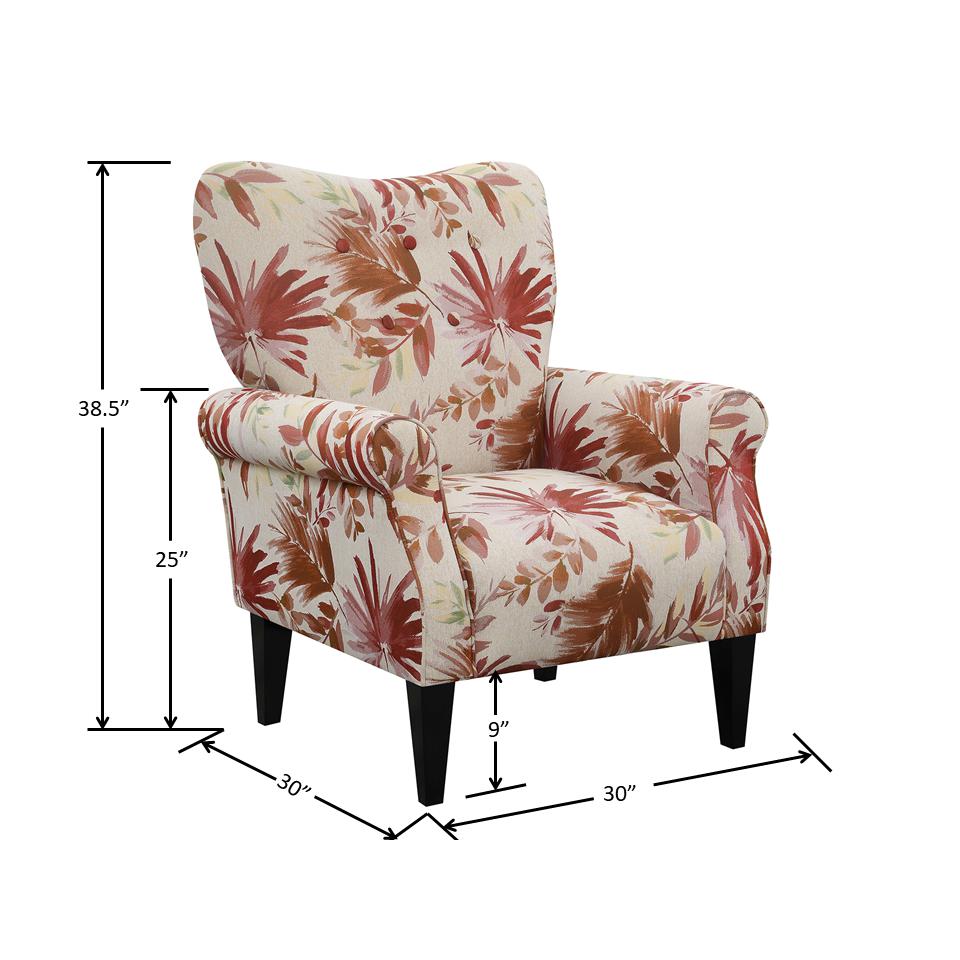 Wallace & Bay Kelley Accent Chair, Crimson Floral