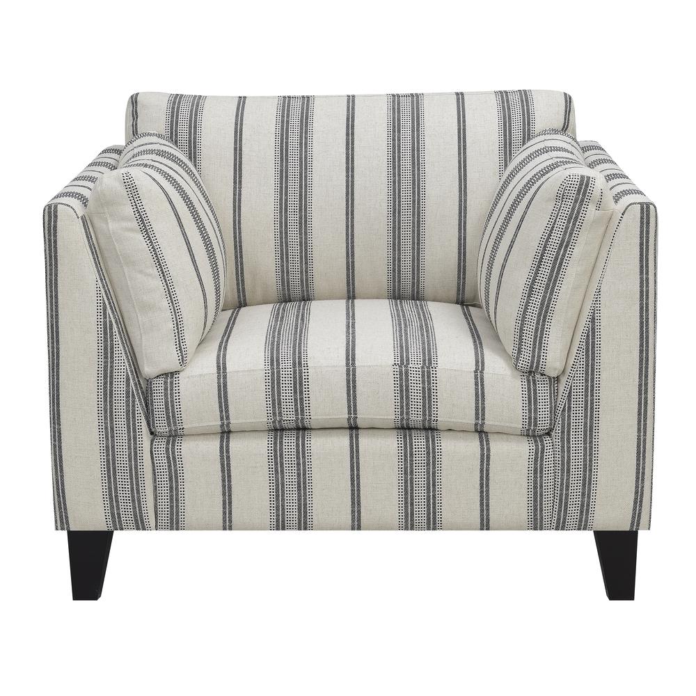 Wallace & Bay Doyle Accent Chair, Gray Stripe