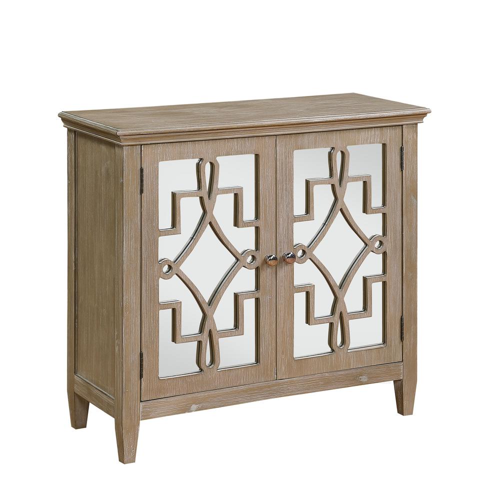 Lucy Accent Chest With Mirrored Doors