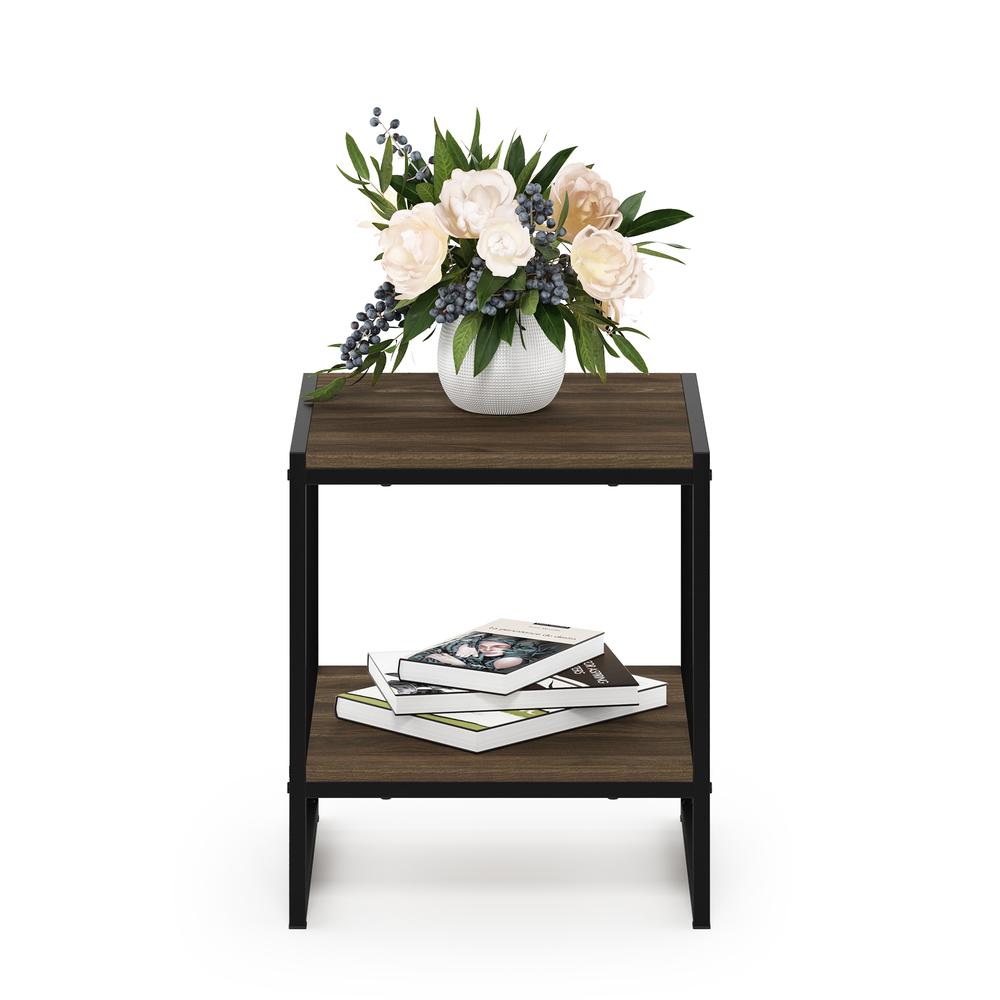 Furinno Romain 2-Tier Tall End Table, French Oak