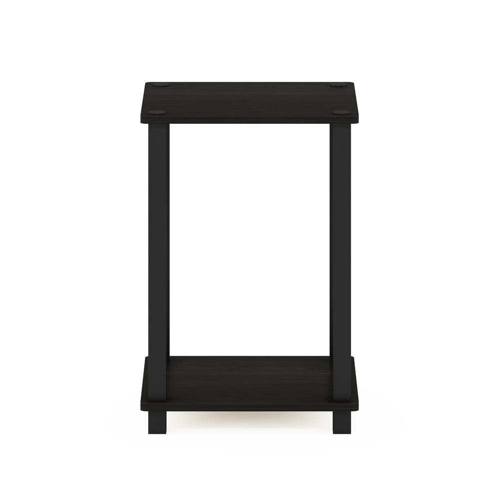 Furinno Simplistic End Table, Small, Espresso/Black