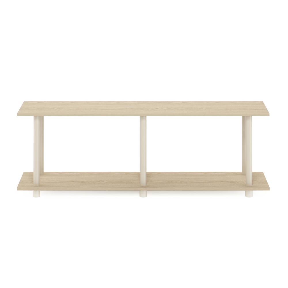 Furinno Turn-N-Tube No Tools Modern Rectangle Side Table, Bauhaus Oak/Beige