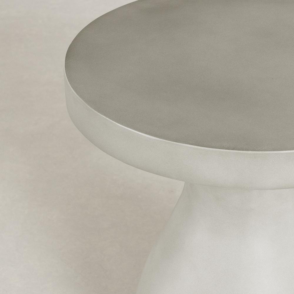 Bellulo Pedestal Side Table, Greige