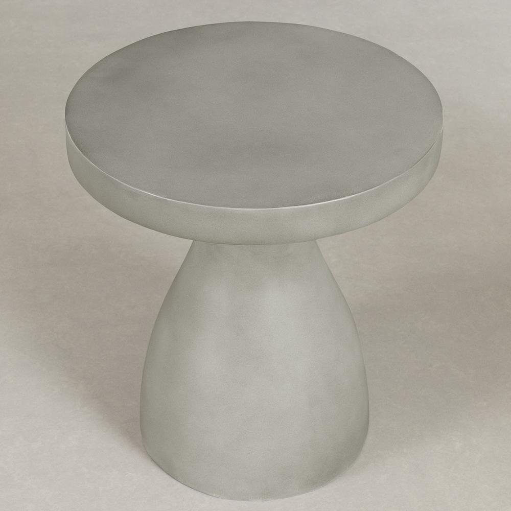 Bellulo Pedestal Side Table, Greige