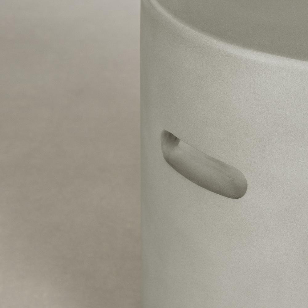 Bellulo Cylindrical Side Table, Greige