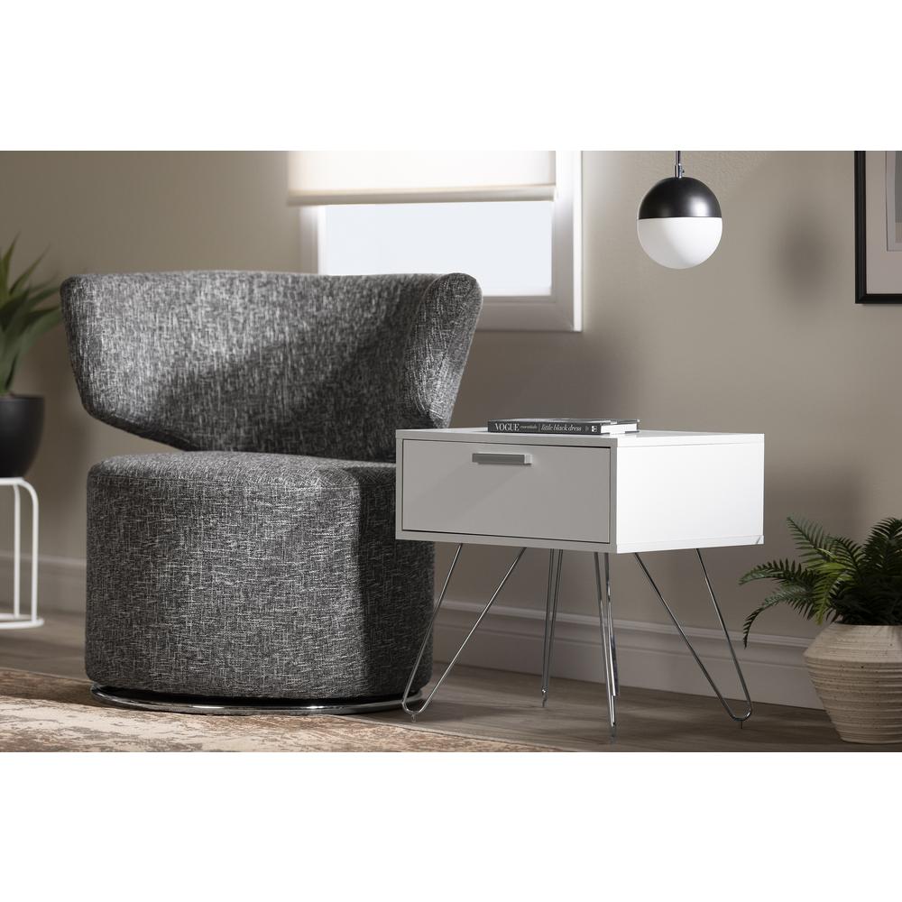 Slendel End table, Pure White