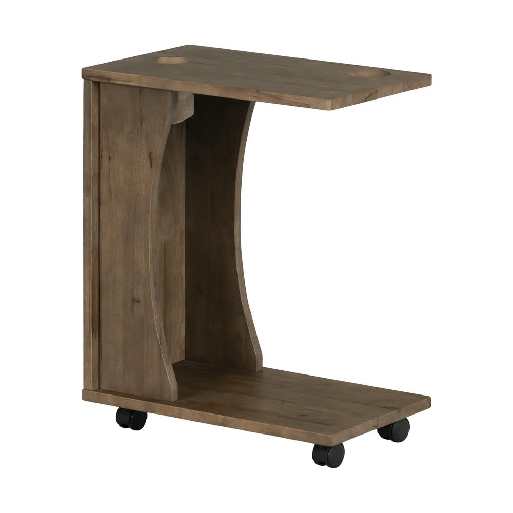 Kodali Mobile Side Table for Laptop, Brown Oak