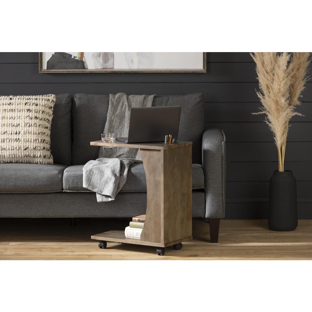 Kodali Mobile Side Table for Laptop, Brown Oak