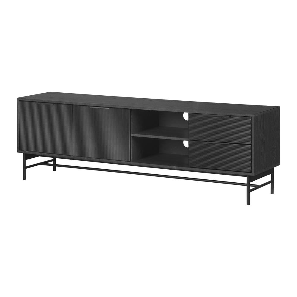 Arlo TV Stand, Ash Oak and Matte Black