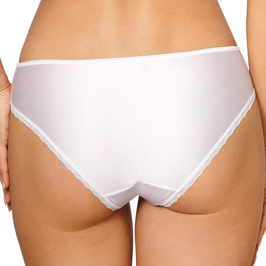 Bridal Sheer Lace Bikini Panty Satin Bow Detail