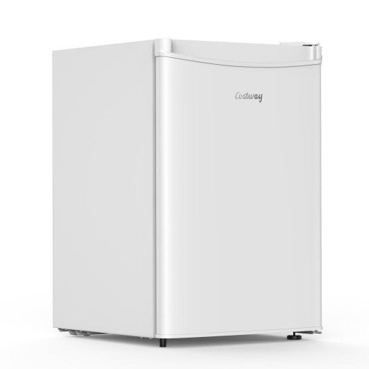 2.5 Cubic Feet Compact Single Door Refrigerator with Freezer-White
