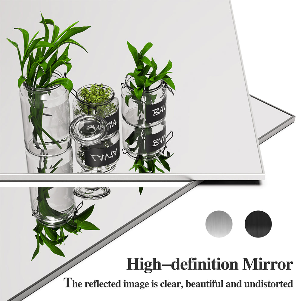 60x36 Inch Oversized Rectangle Mirror with Silver Frame