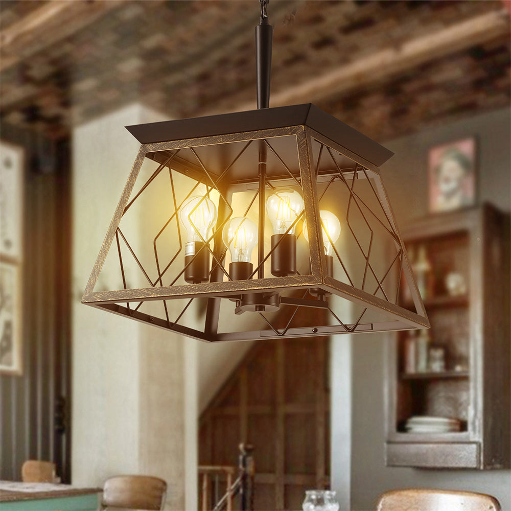 4-Light Vintage Farmhouse Chandelier