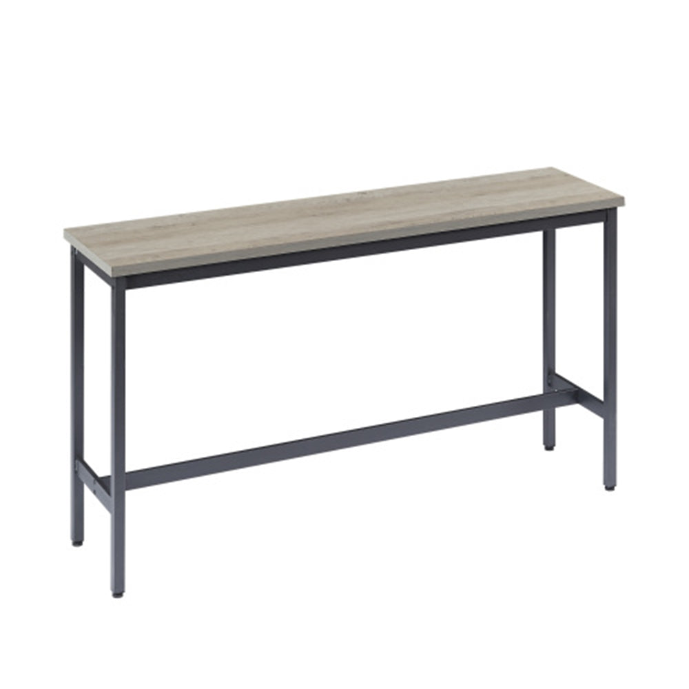 Industrial Bar Table Set with 3 Stools - Grey
