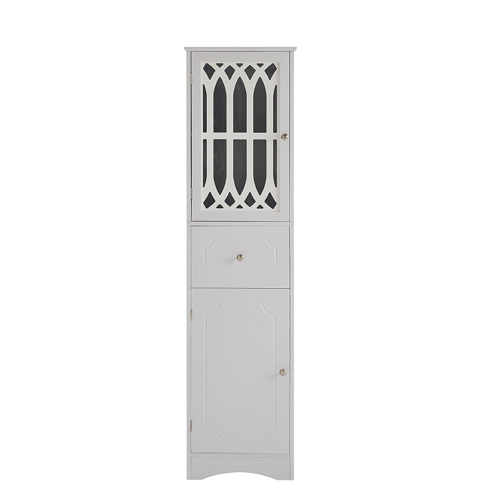 Tall Bathroom Cabinet - White