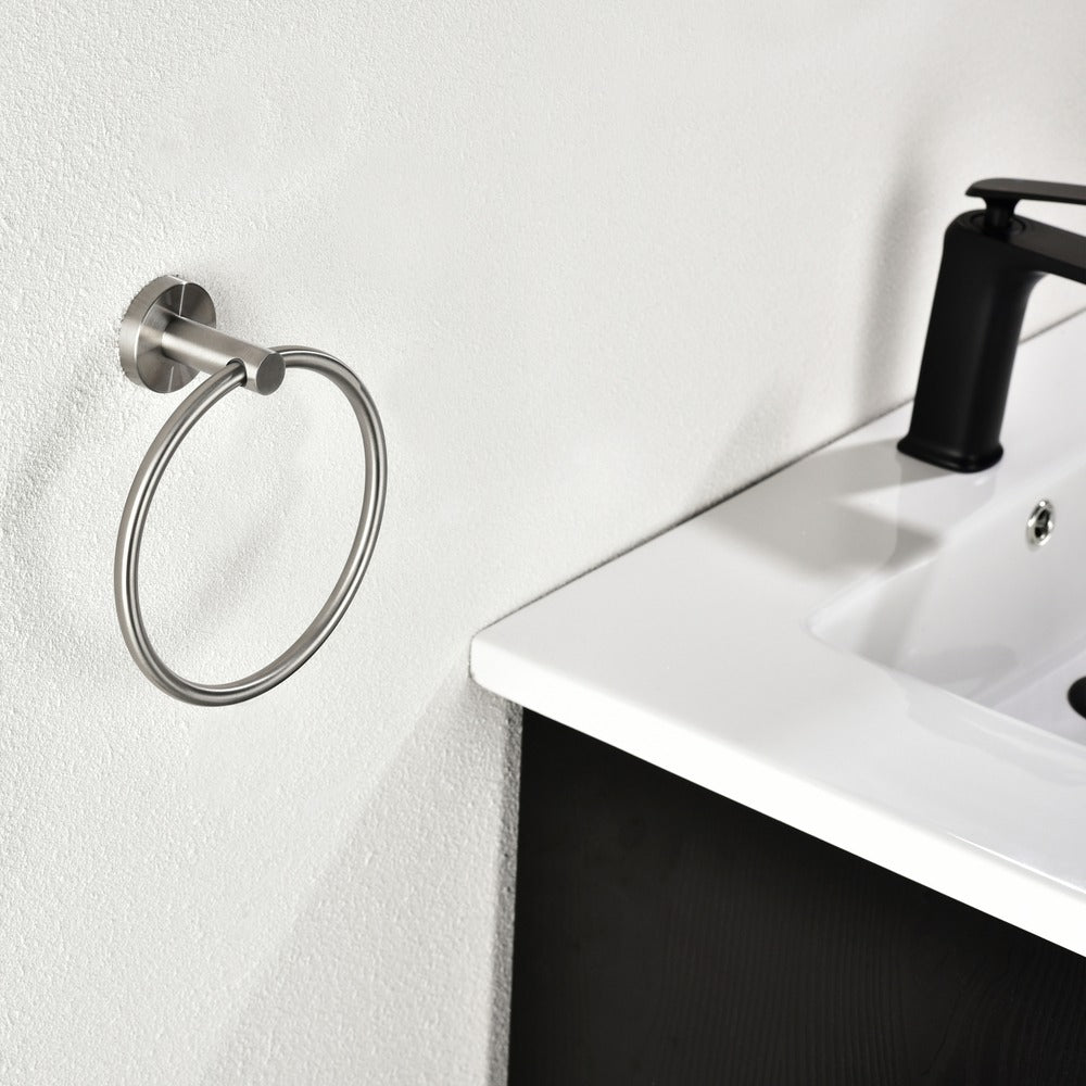 6 Piece Stainless Steel Bathroom Towel Rack Set Wall Mount