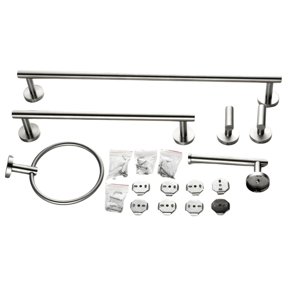 6 Piece Stainless Steel Bathroom Towel Rack Set Wall Mount_1