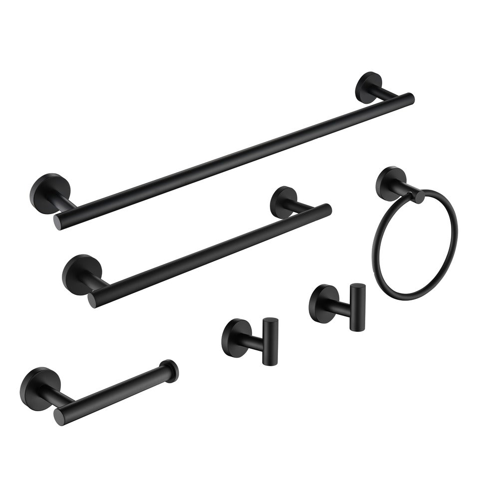 6-Piece Stainless Steel Wall Mount Bathroom Towel Rack Set