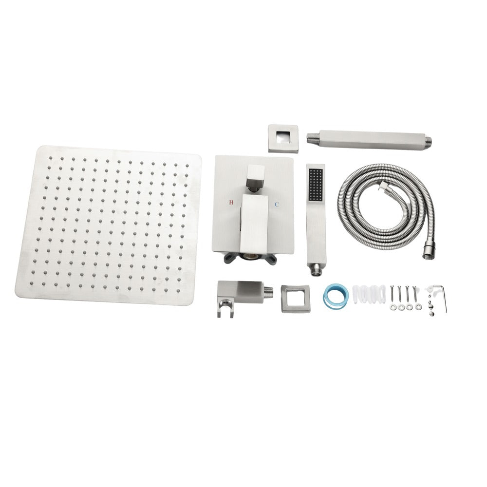 12" Wall-Mounted Rain Shower Head System_0