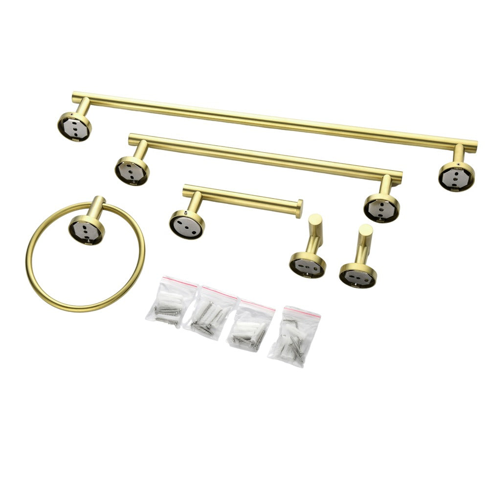6-Piece Brushed Gold Bathroom