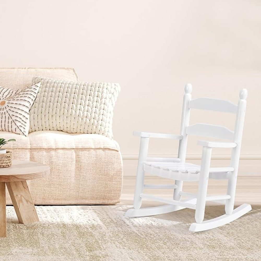 Indoor Outdoor Kids' White Rocking Chair