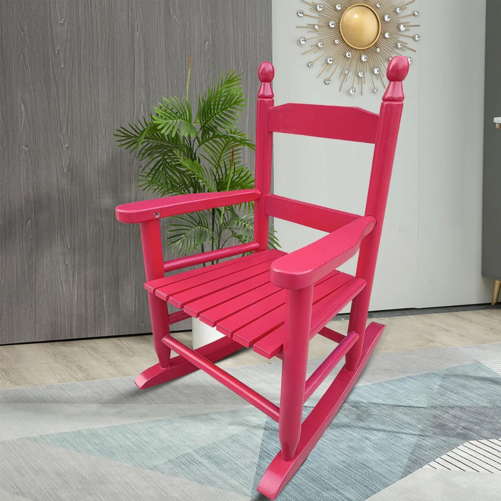 Rose Red Children's Rocking Chair