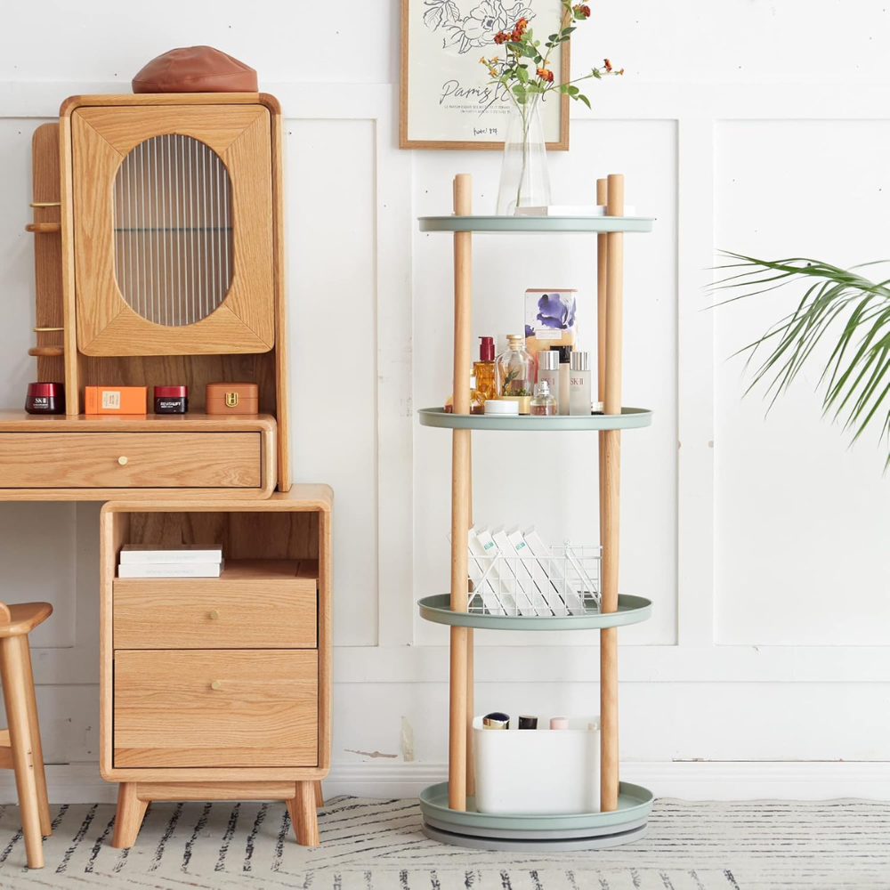 360° Rotating Bookshelf with Large-Capacity Storage