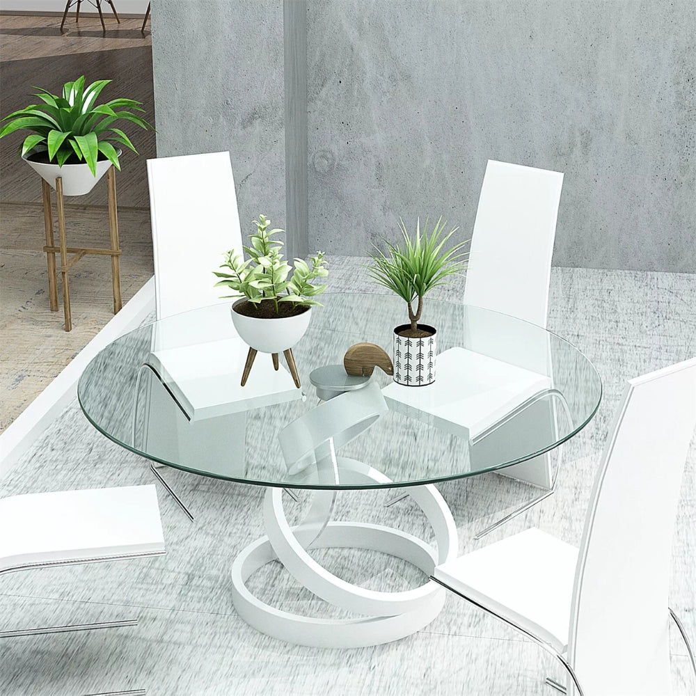 20 Inch Round Tempered Glass Table Top Flat Polished Edge
