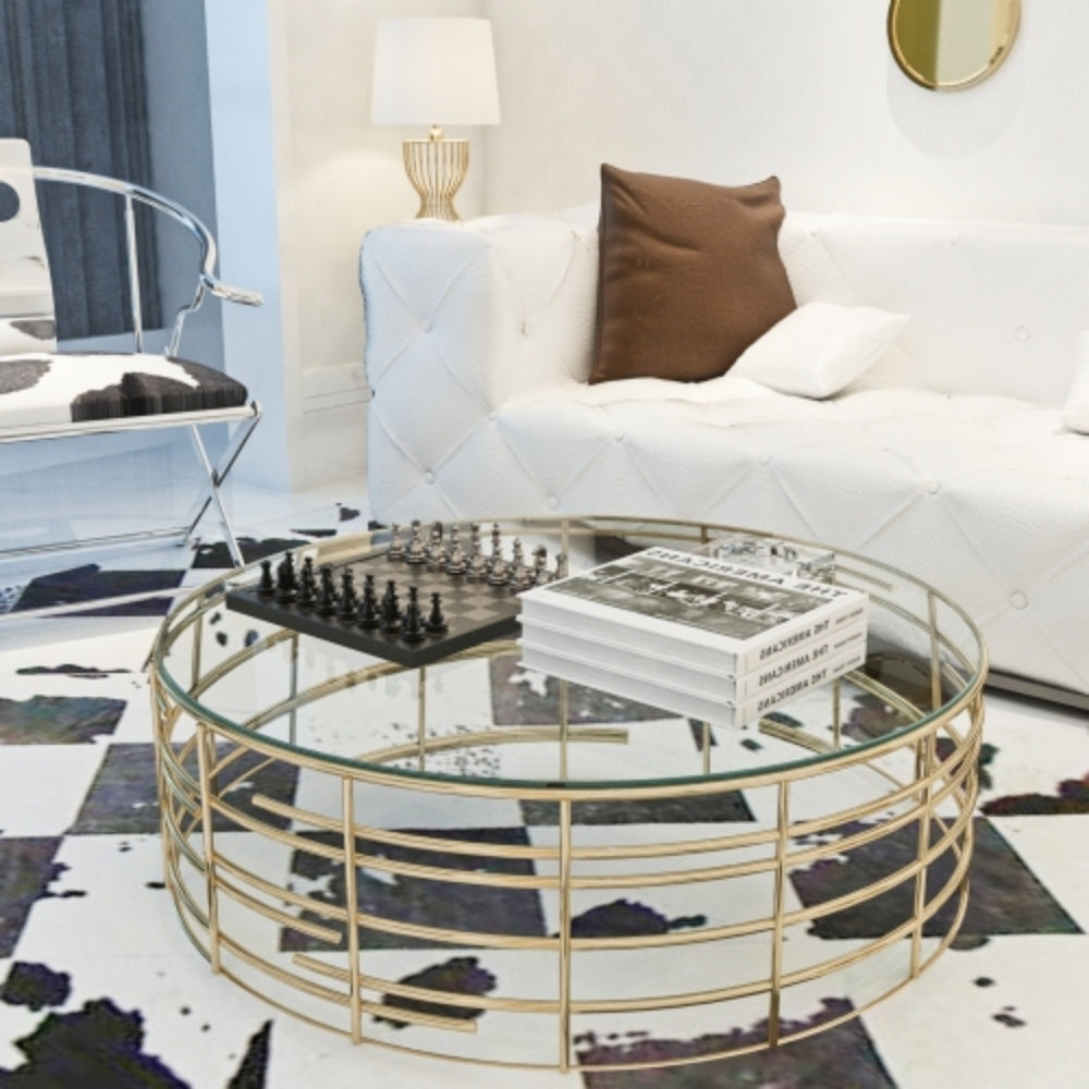 36 Inch Round Tempered Glass Table Top Clear Glass Round Polished Edge