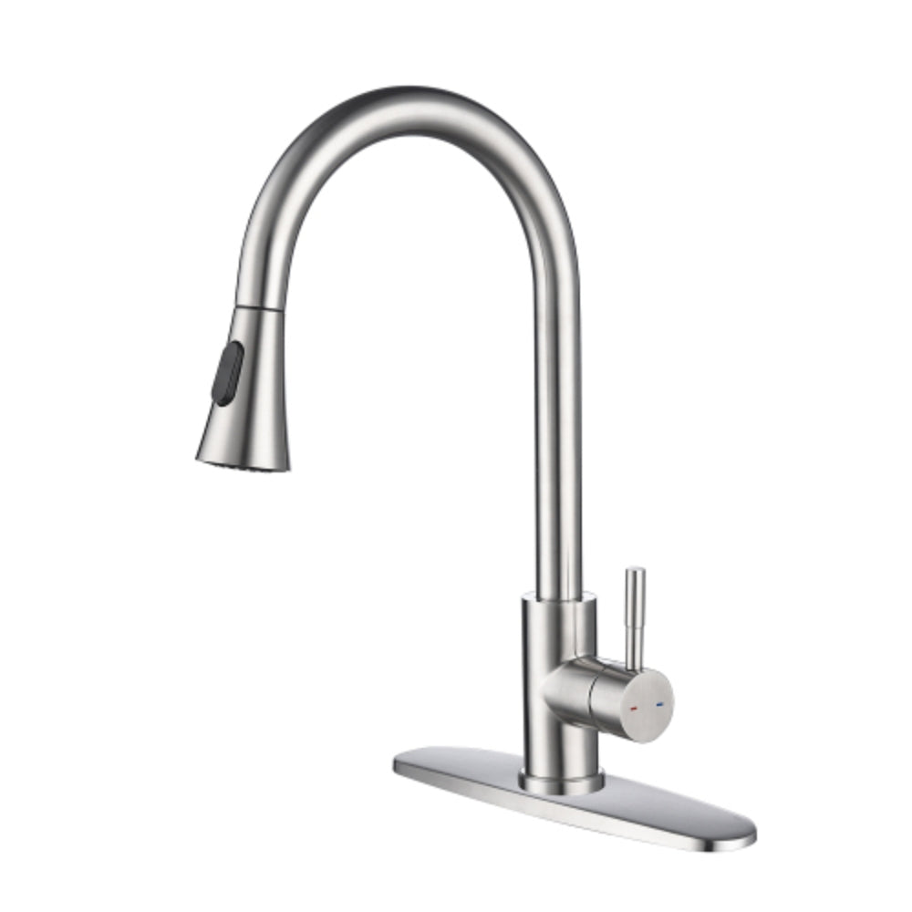 Convenient Kitchen Faucet with Pull-Out Sprayer - Silver