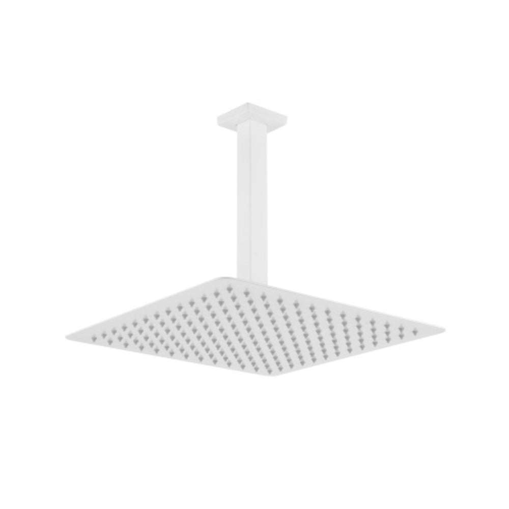 White Bathroom Luxury Combo Set for Ceiling-Mounted Rainfall Shower Experience