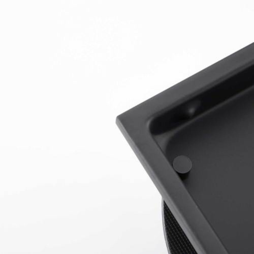 Matte Black 6-Inch Square Shower Floor Drain