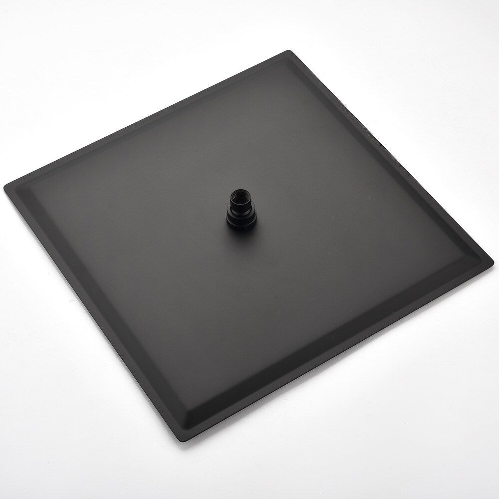 Matte Black Stainless Steel Square Rain Shower Head