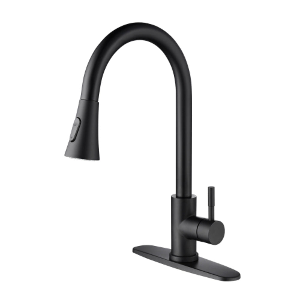 Pull Out Sprayer Kitchen Faucet - Matte Black