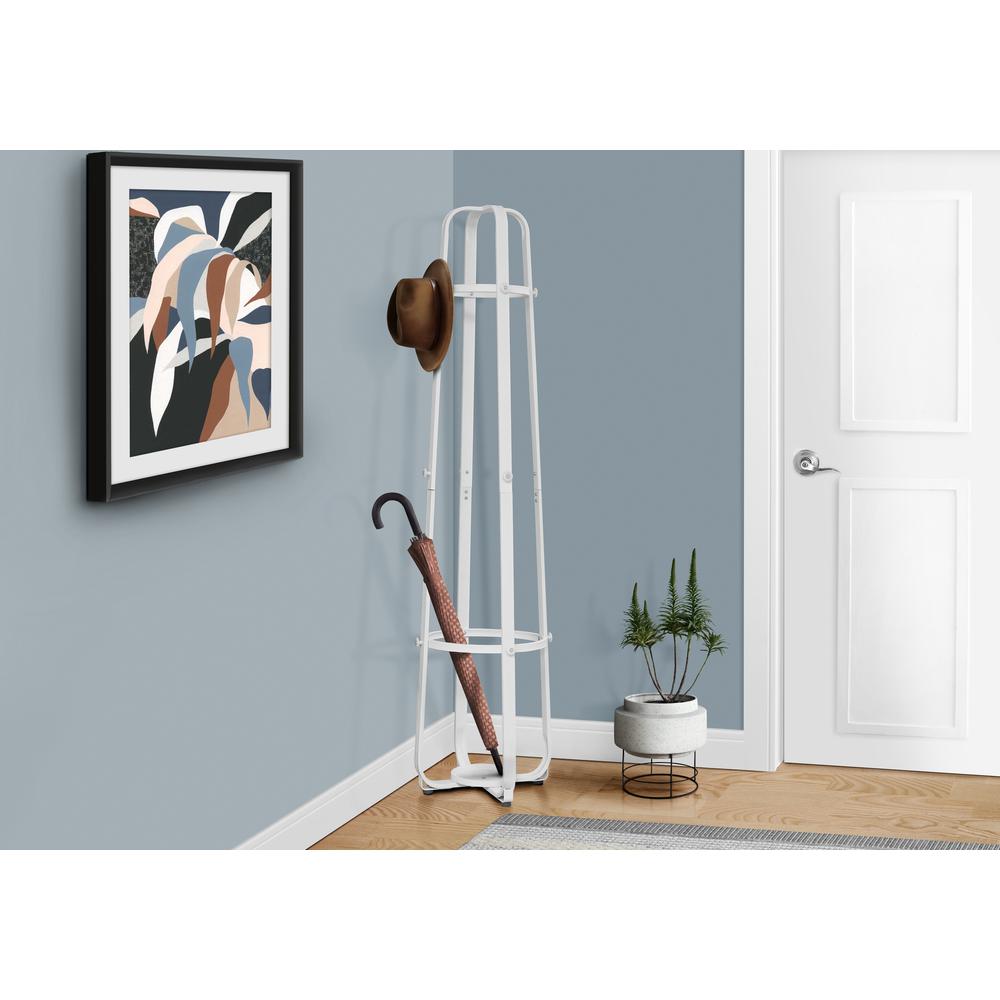 Coat Rack, Hall Tree, Free Standing, 12 Hooks, Entryway, 72H, Umbrella Holder
