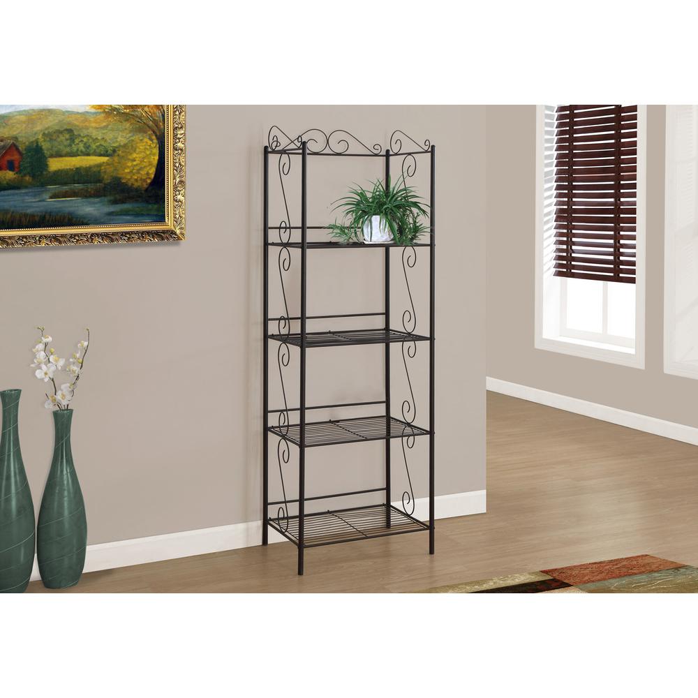 Bookshelf, Bookcase, Etagere, 4 Tier, 70H, Office, Bedroom, Brown