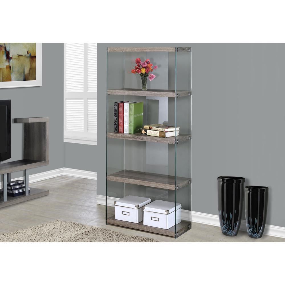 Bookshelf, Bookcase, Etagere, 5 Tier, 60H, Office, Bedroom